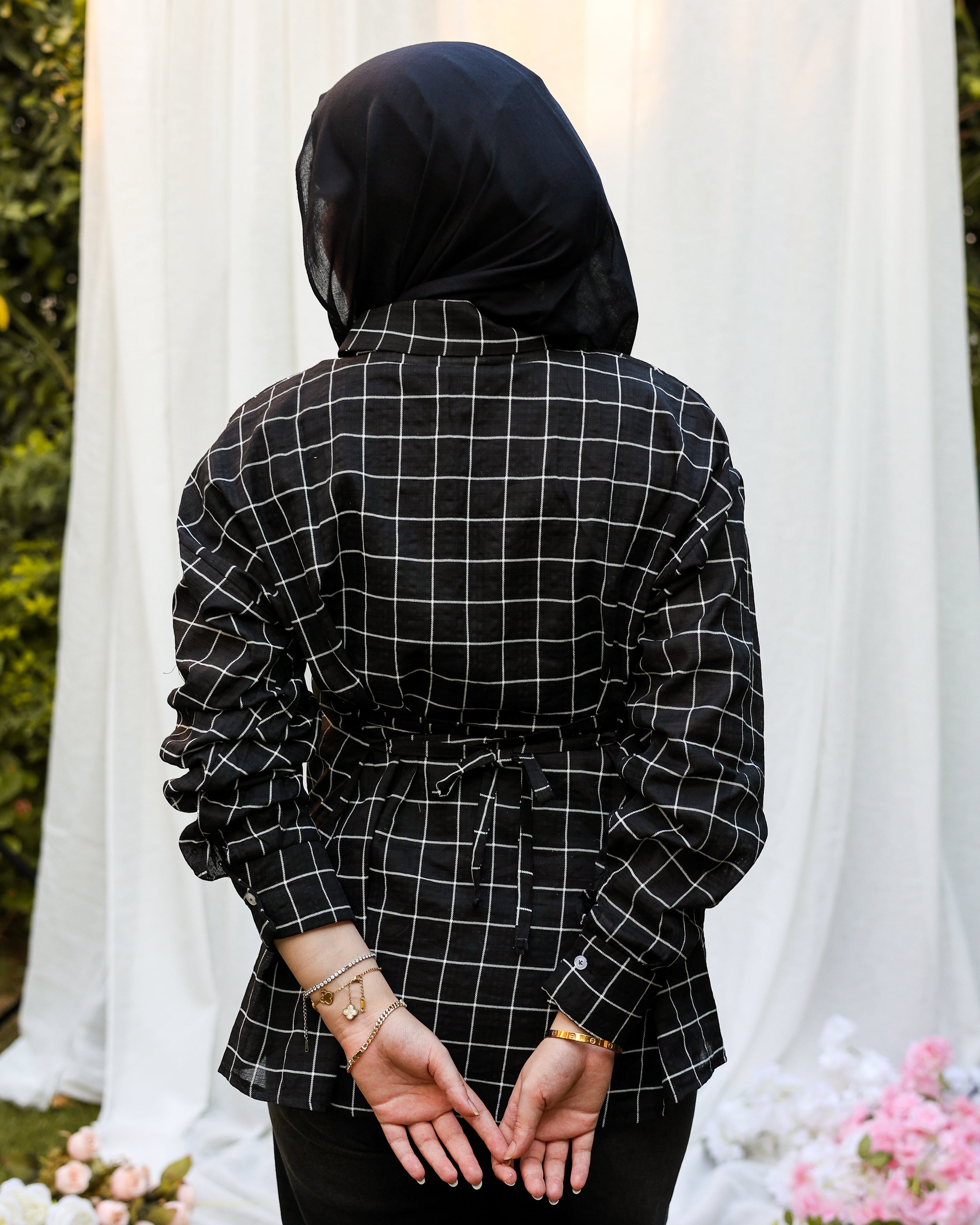 Noir grid shirt