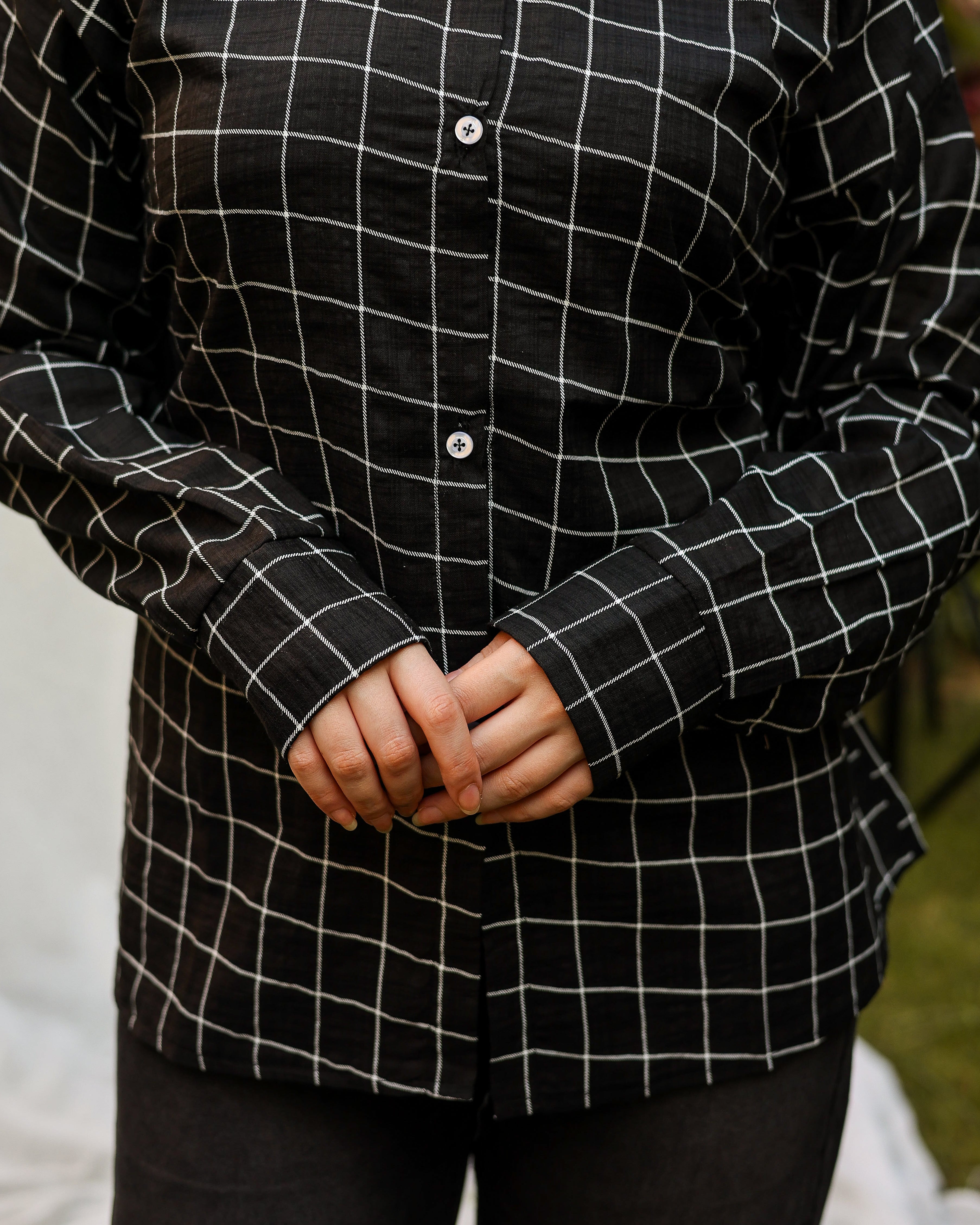 Noir grid shirt