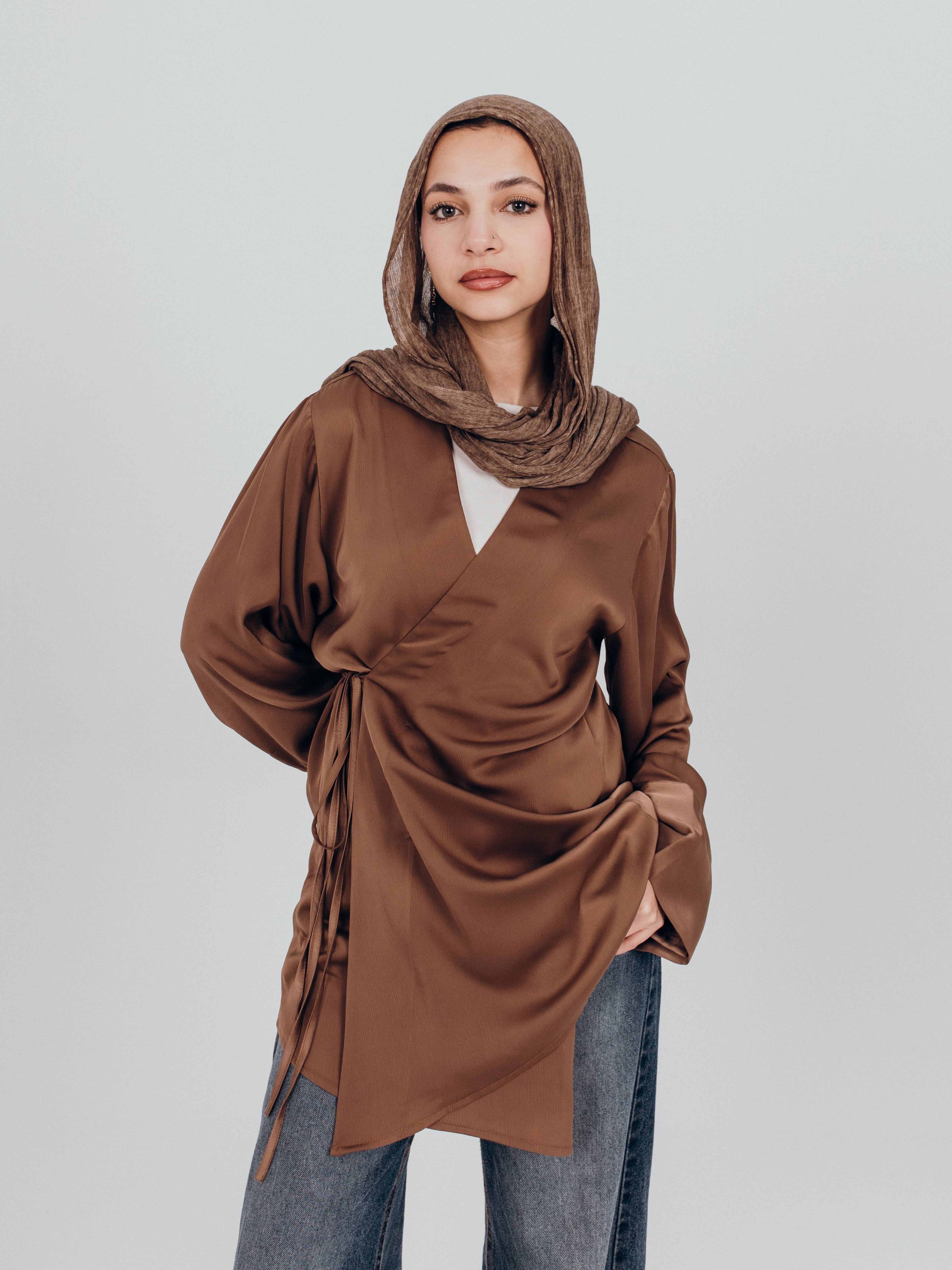 Satin ease blouse