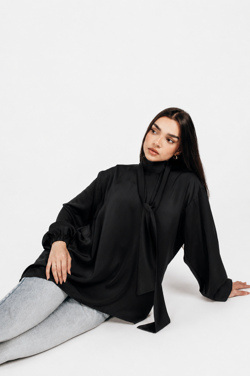 Satin muse blouse
