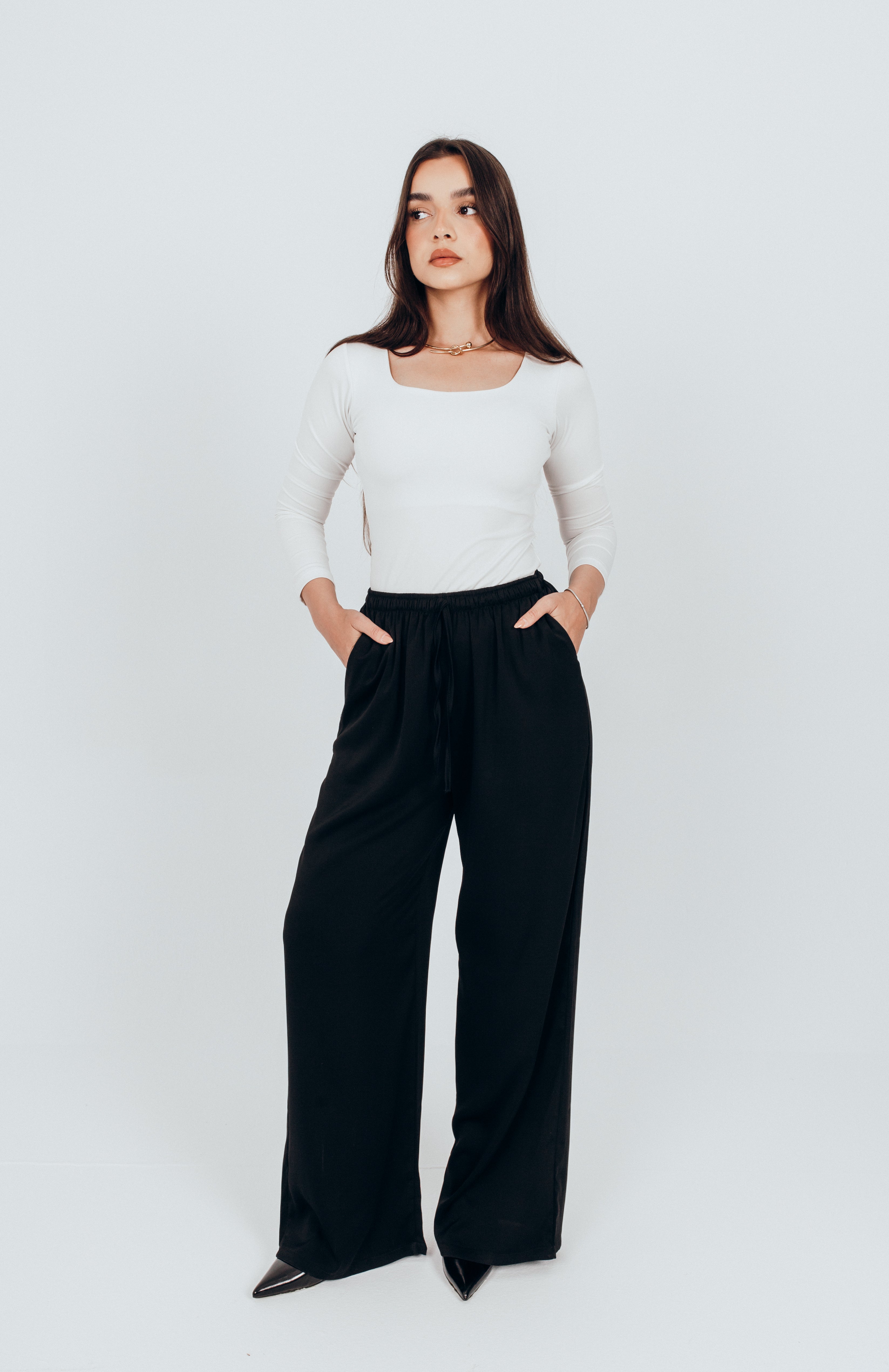 Satin ease pants
