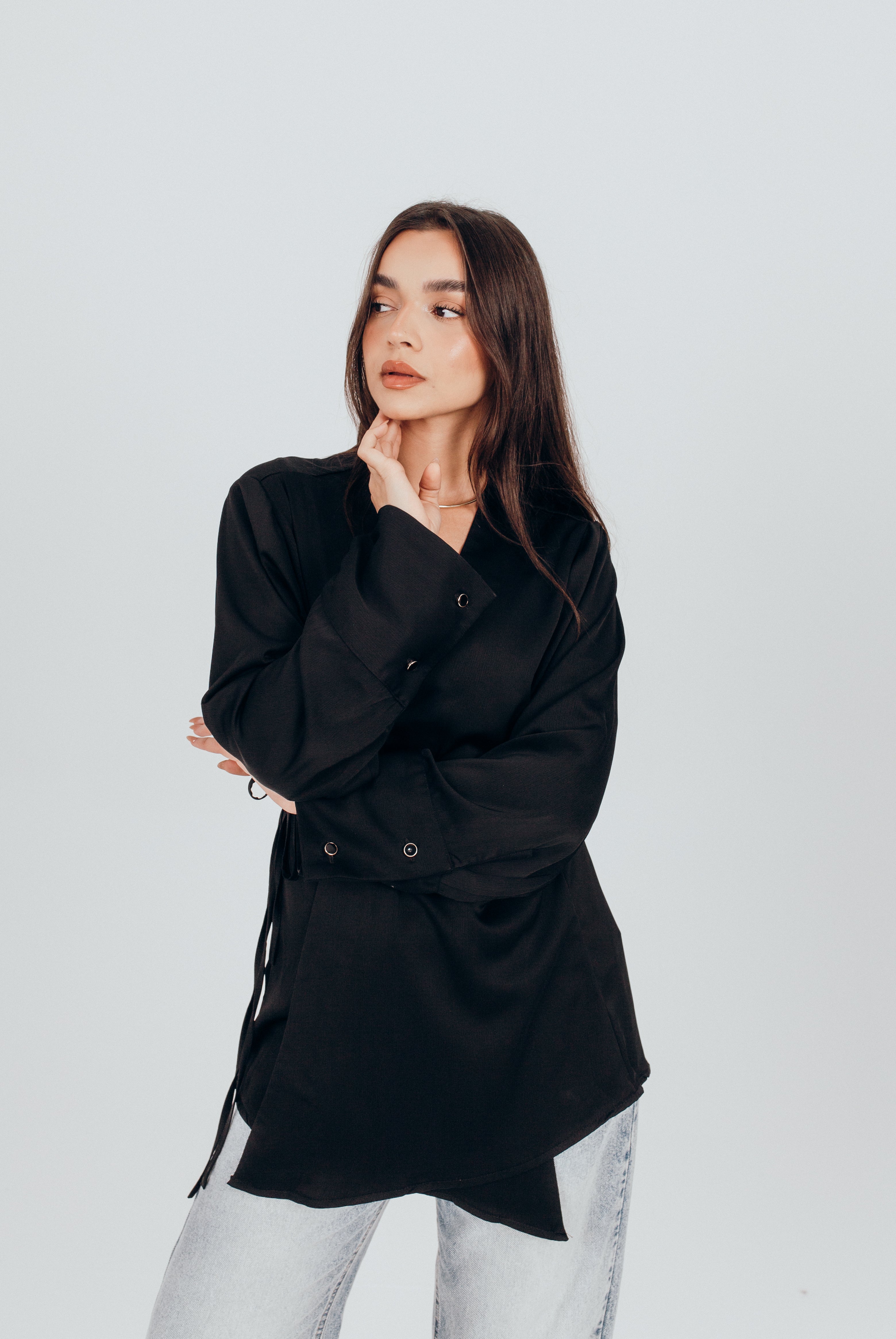 Satin ease blouse