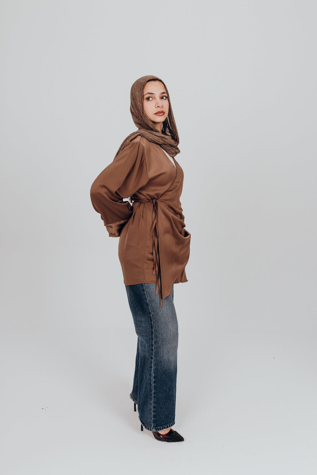 Satin ease blouse