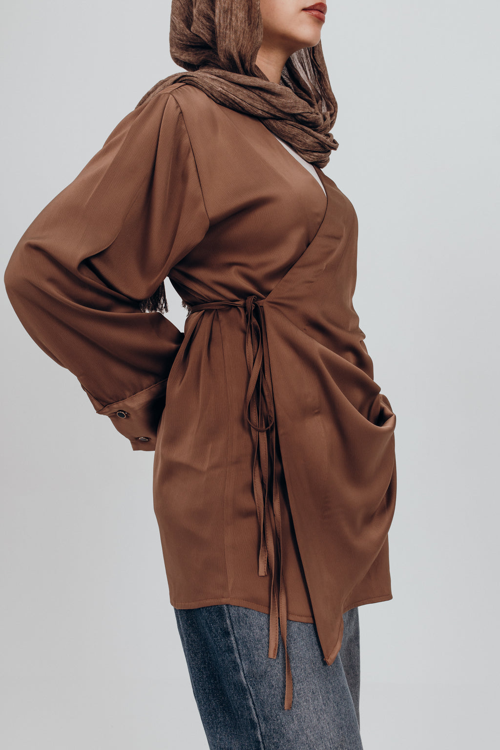 Satin ease blouse