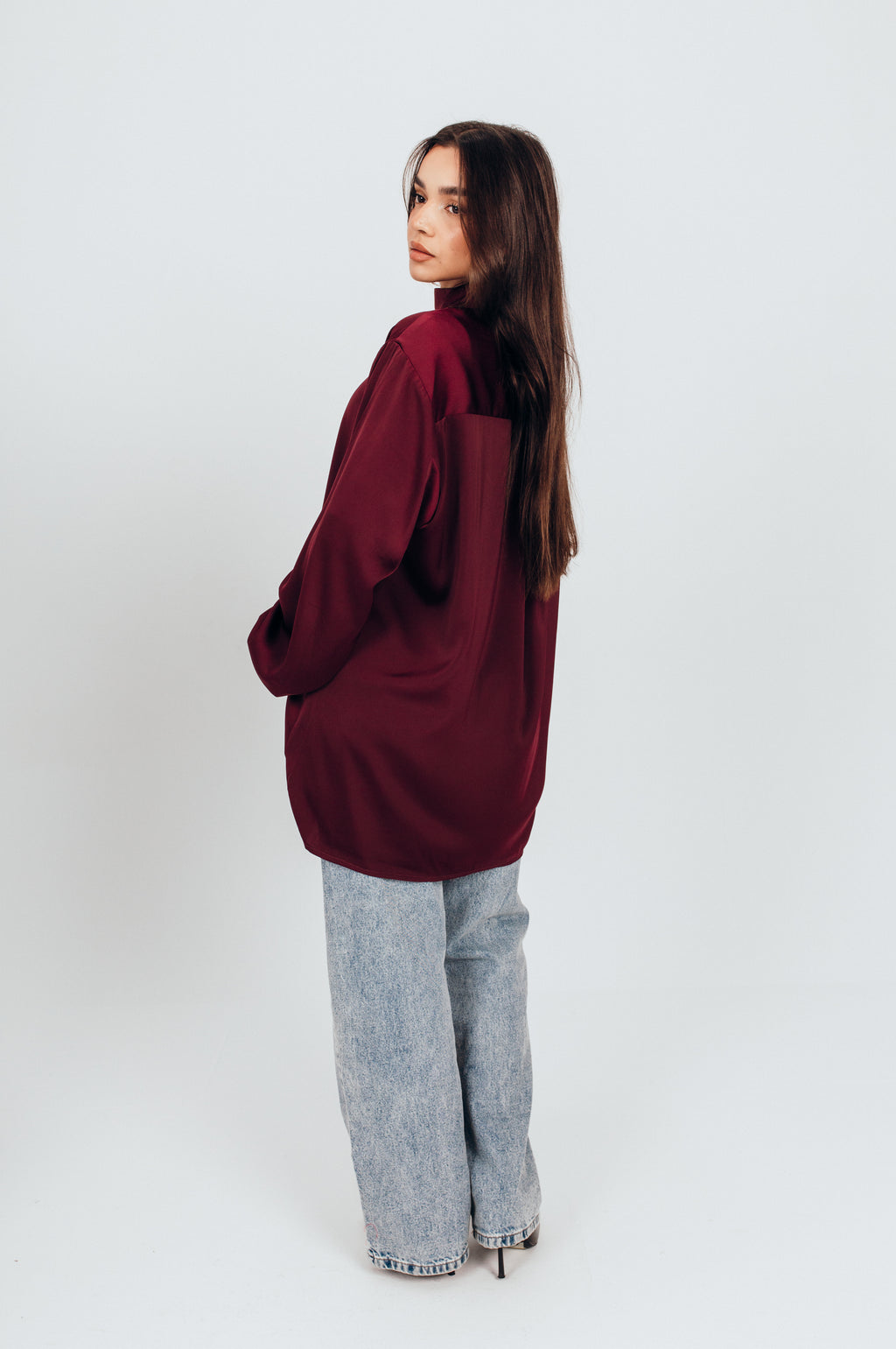 Satin muse blouse