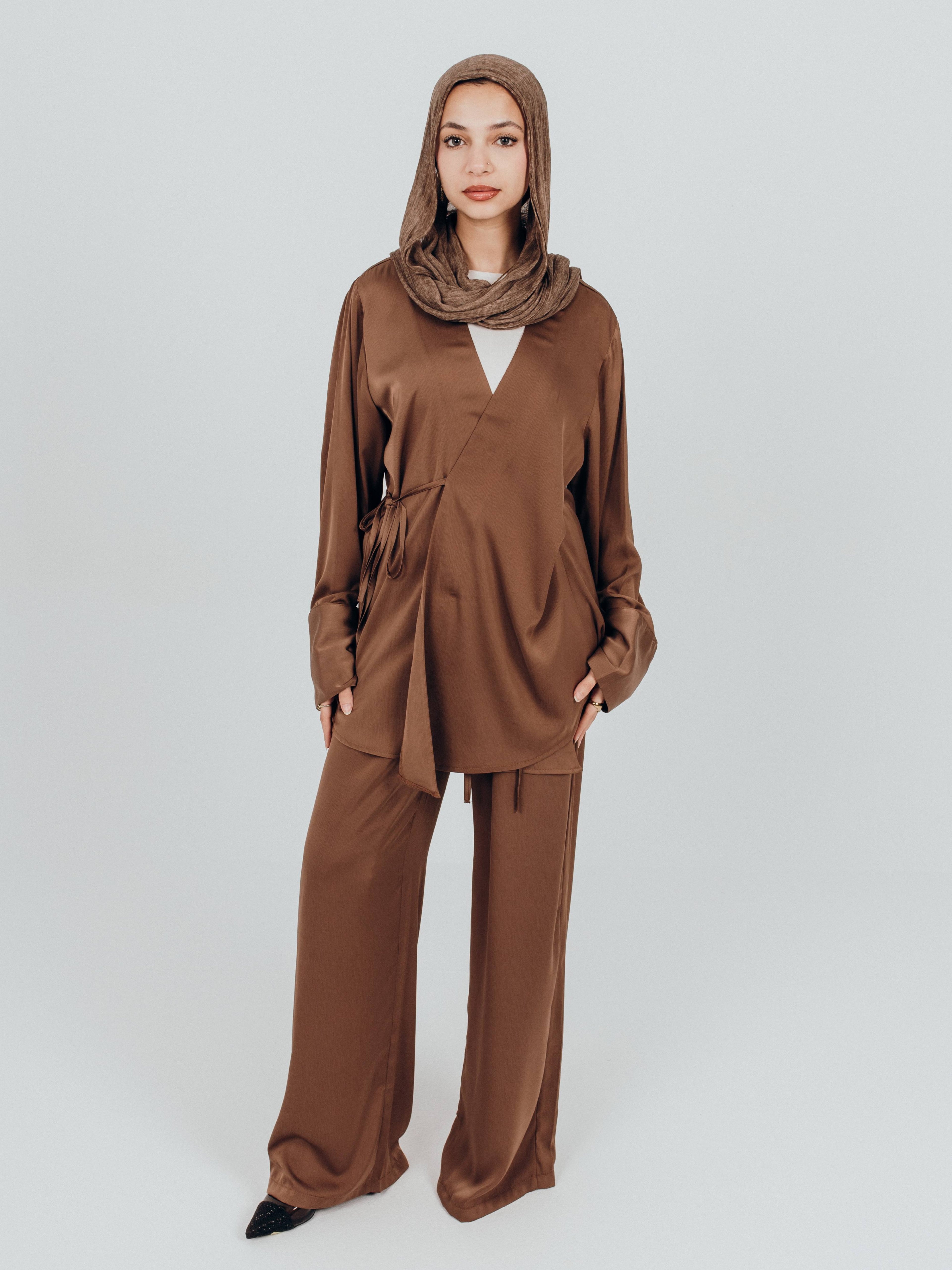 Satin ease set