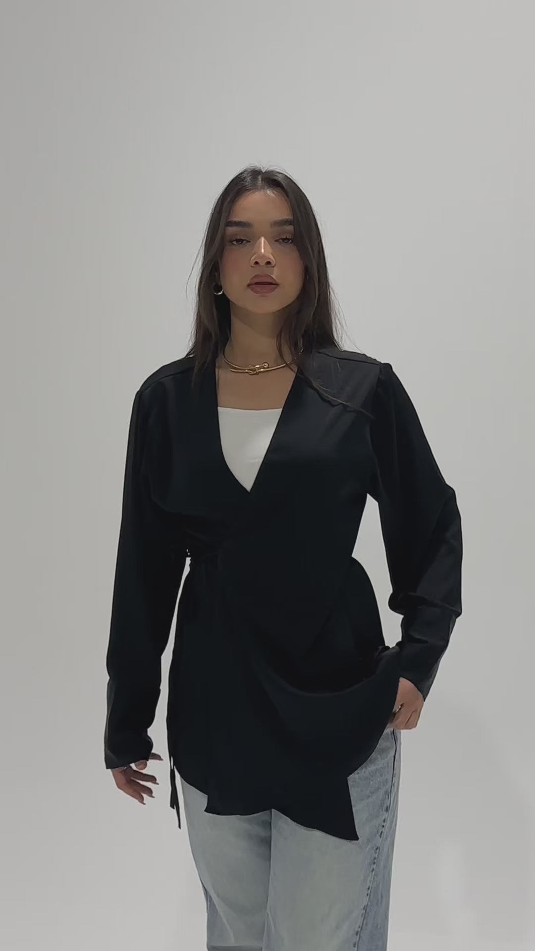 Satin ease blouse
